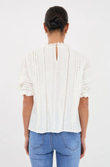 Adorne Ladies Bambi Boho Cotton Top - White