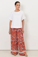Adorne Ladies Santori Short Sleeve Top -White