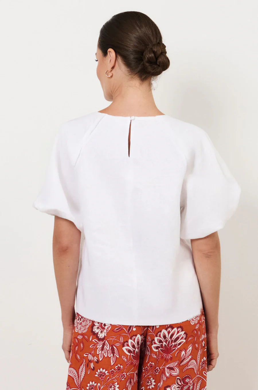 Adorne Ladies Santori Short Sleeve Top -White