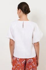 Adorne Ladies Santori Short Sleeve Top -White