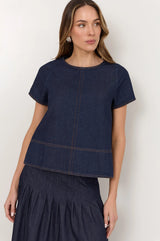 Adorne Ladies Dillon Lightweight Denim Top