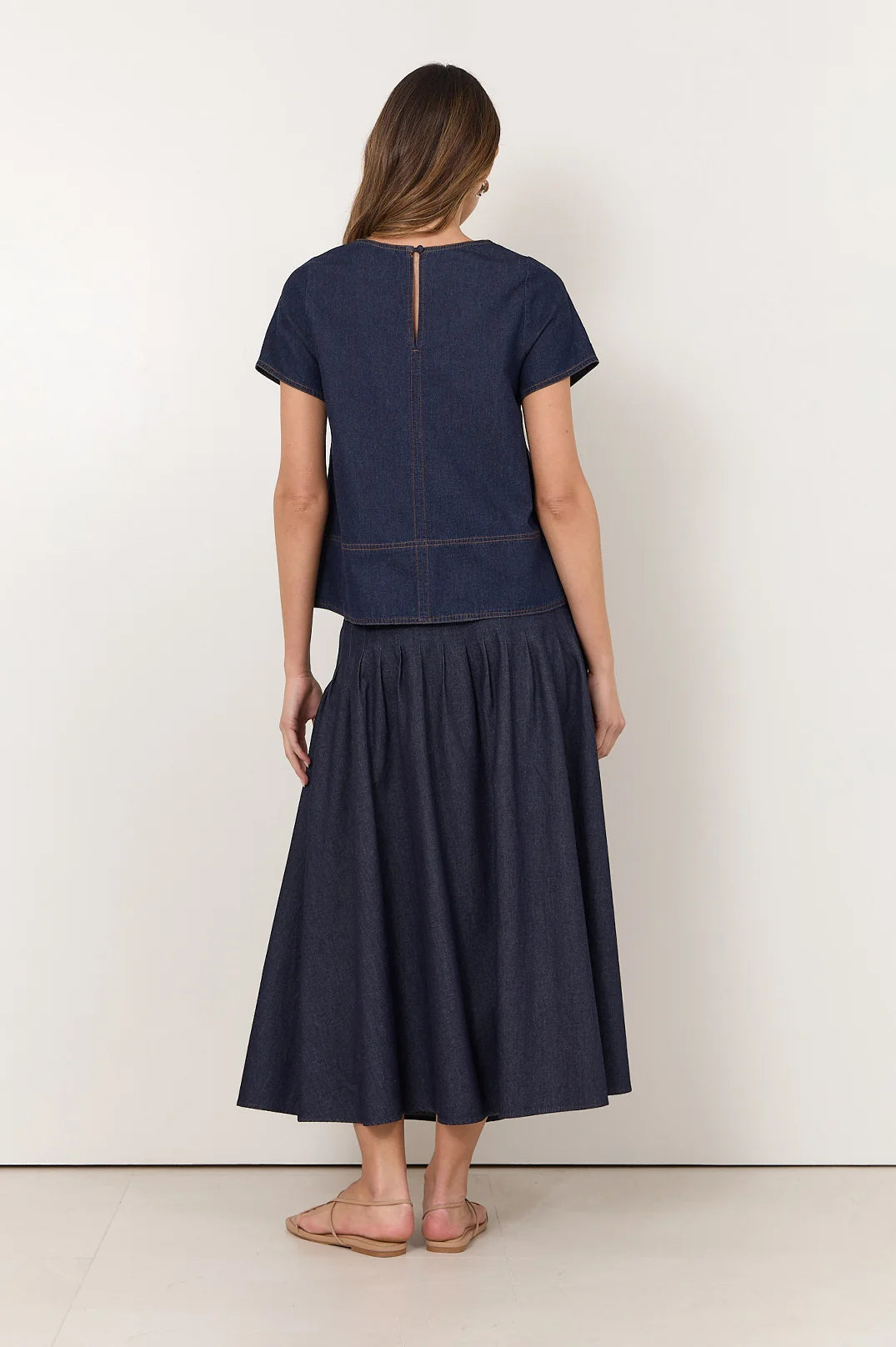 Adorne Ladies Dillon Lightweight Denim Top