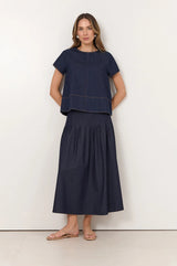 Adorne Ladies Dillon Lightweight Denim Top
