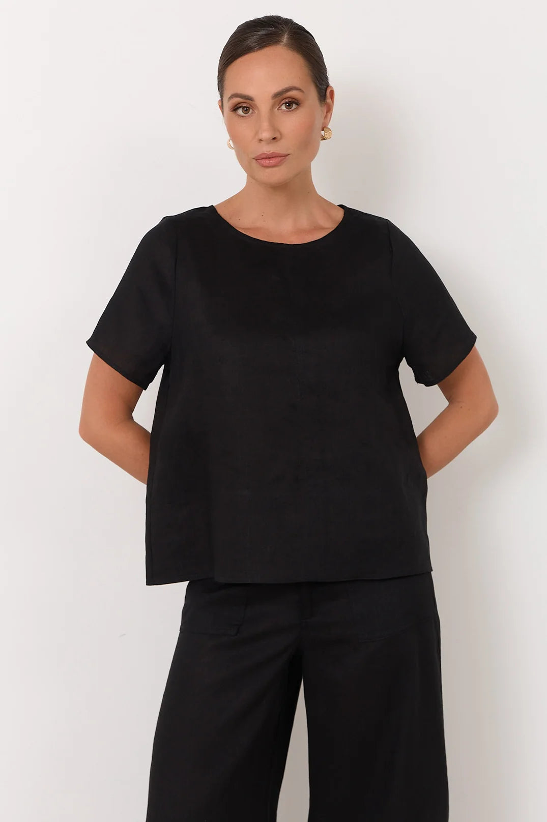 Adorne Ladies Dillon Linen Top
