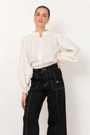 Adorne Juno Trim Detail Long Sleeved Top