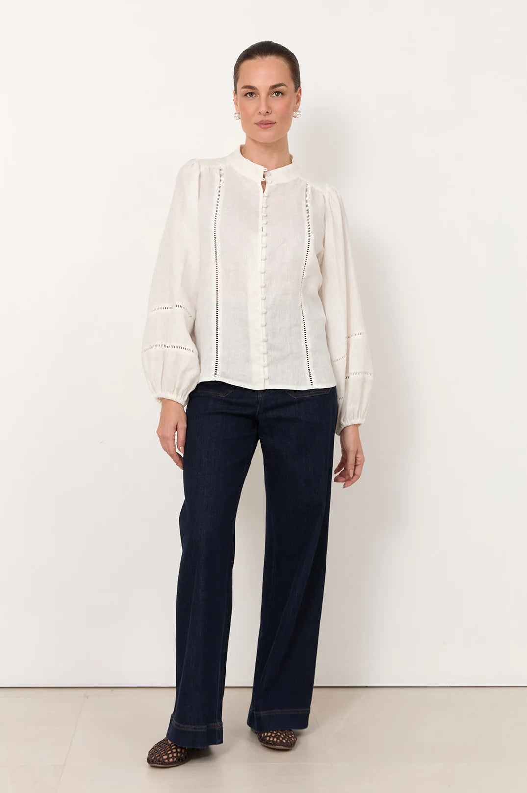Adorne Juno Trim Detail Long Sleeved Top