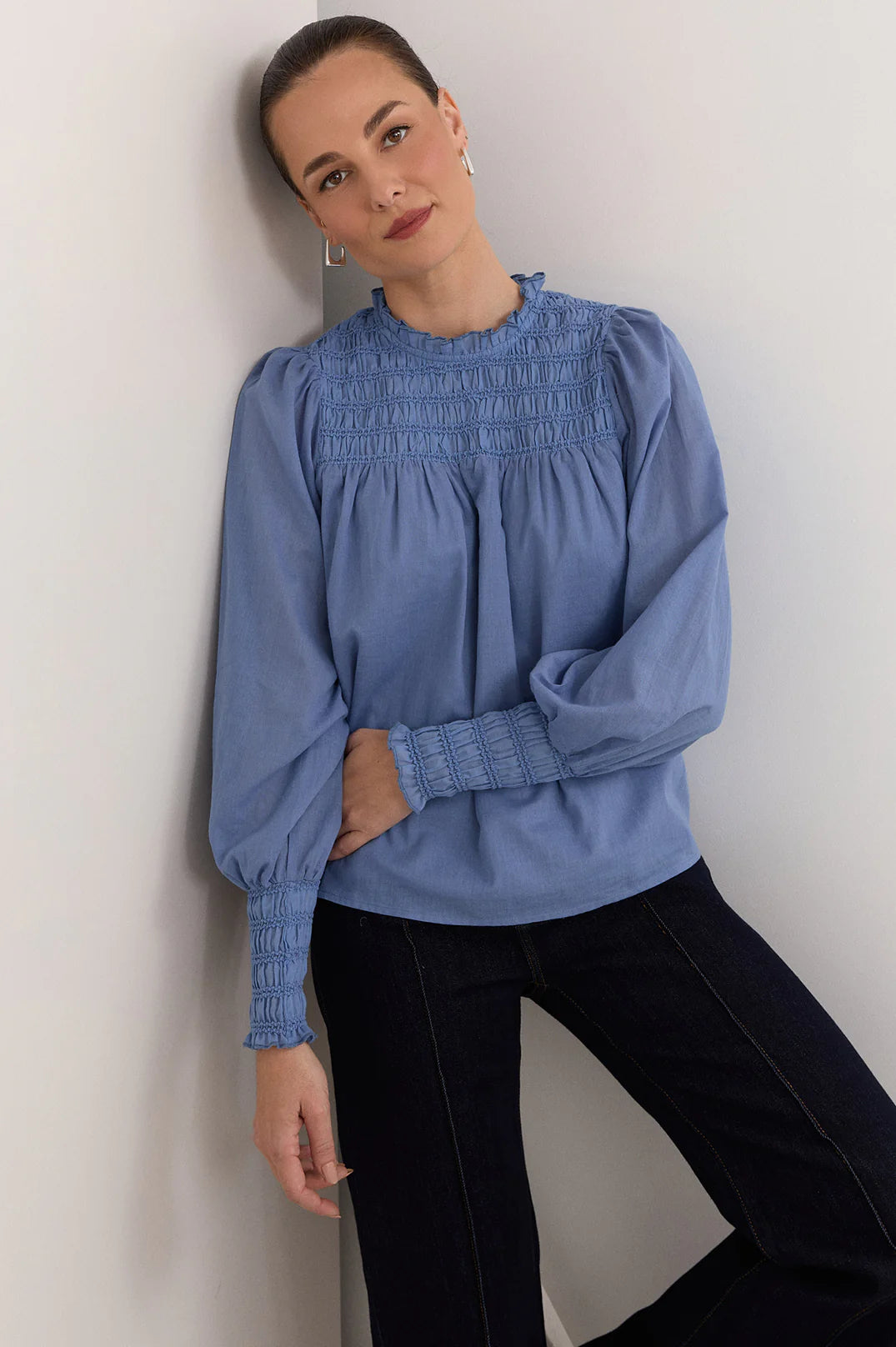 Adorne Valentina Shirred Top