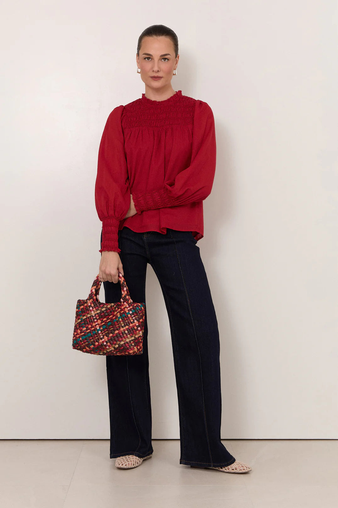 Adorne Valentina Shirred Top