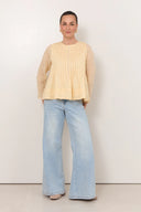 Adorne Ladies Camille Long Sleeve Pleated Top