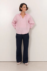 Adorne Ladies Adelaide Long Sleeve Linen Top