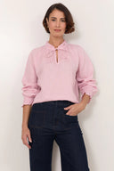 Adorne Ladies Adelaide Long Sleeve Linen Top