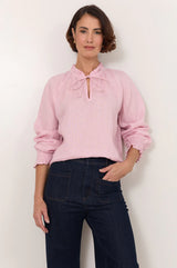Adorne Ladies Adelaide Long Sleeve Linen Top