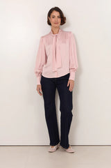 Adorne Ladies Melody Tie Neck Shirt