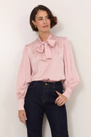 Adorne Ladies Melody Tie Neck Shirt