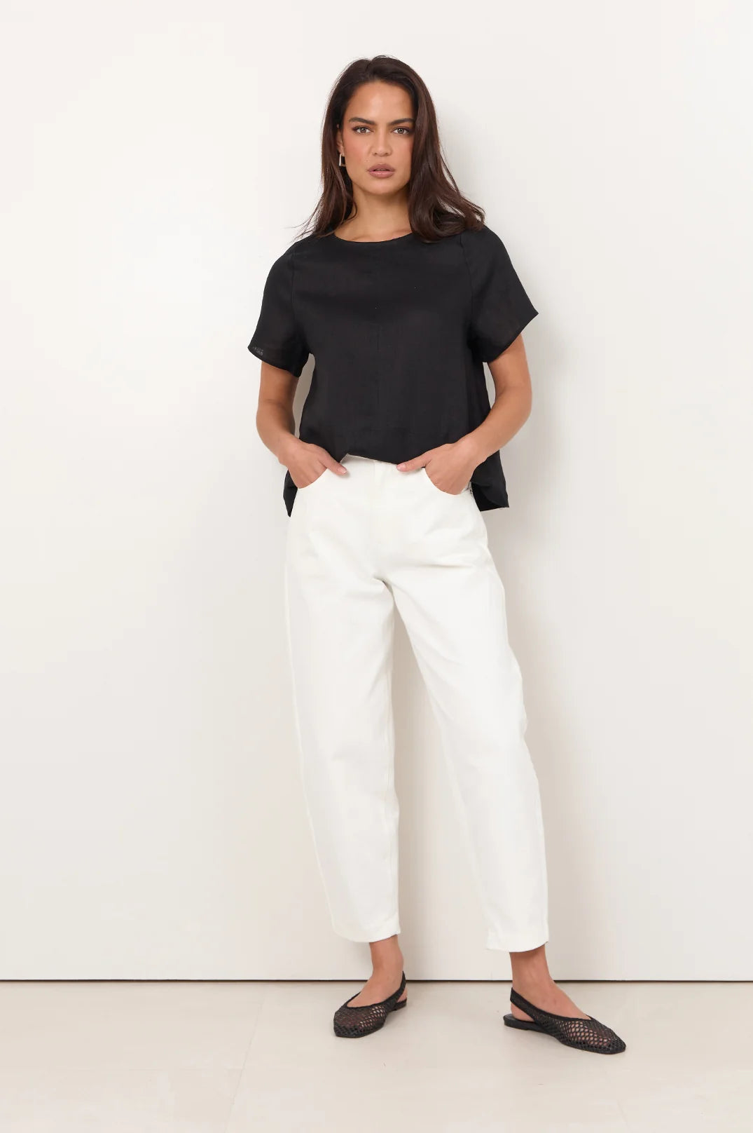 Adorne Ladies Henri Barrel Leg Jean