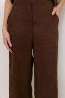 Adorne Lyndon Linen Cropped Pant
