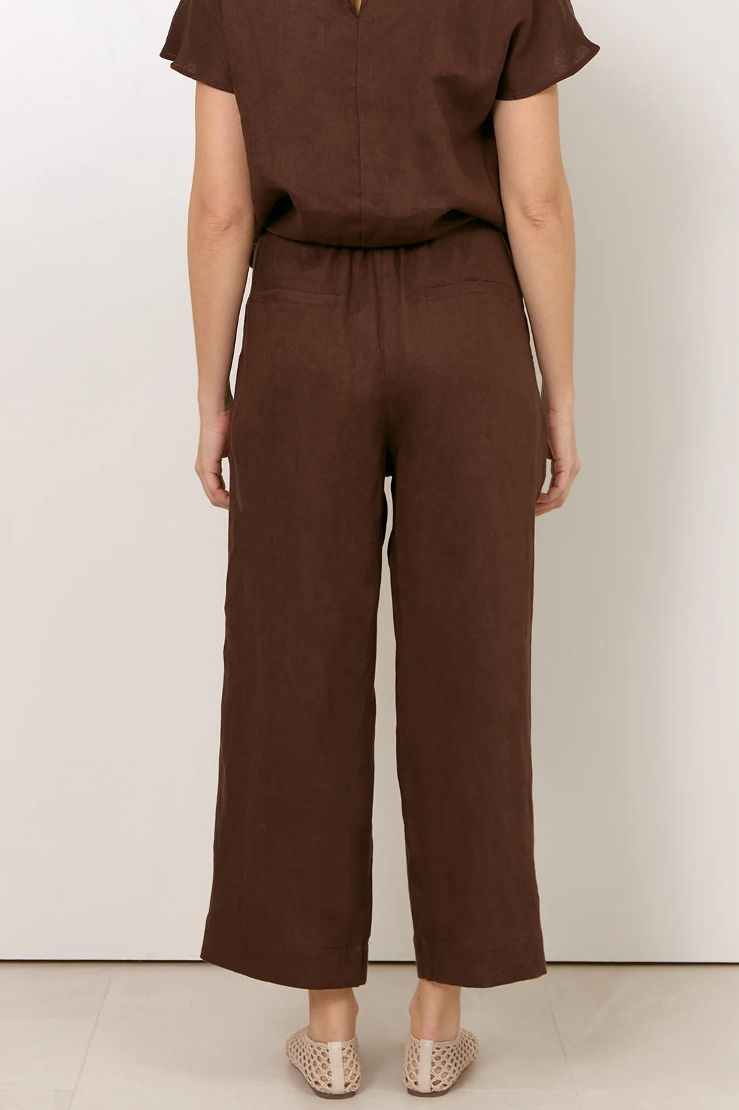 Adorne Lyndon Linen Cropped Pant