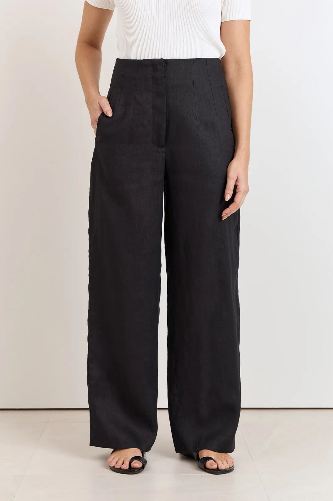 Adorne Ladies Tamsen Linen Pant