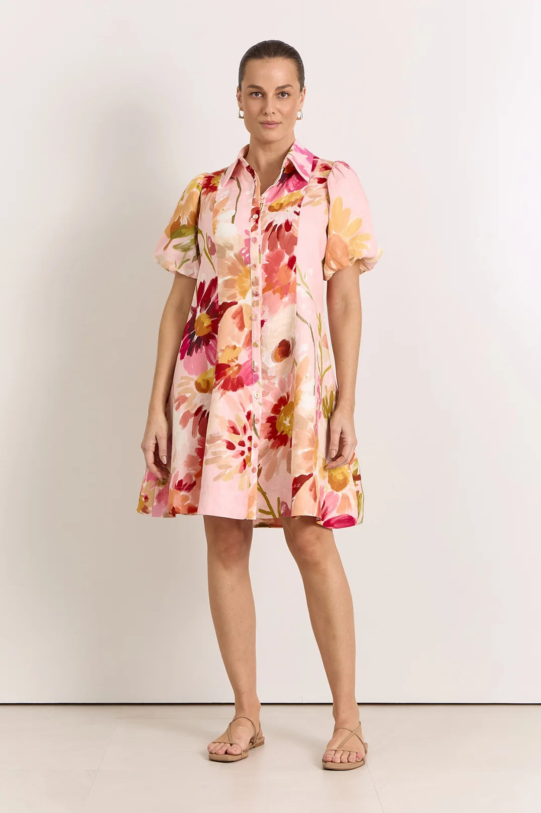 Adorne Ladies Amalie Linen Short Dress