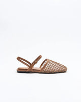 Walnut Ladies Annie Leather Flat