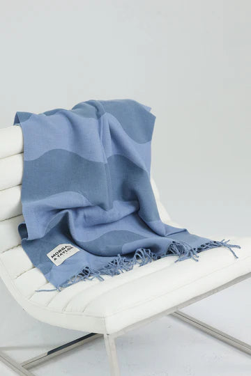 Morgan & Taylor Making Waves Throw Blanket - Navy