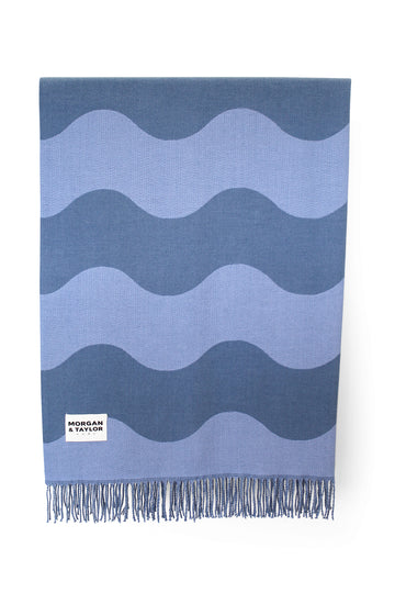 Morgan & Taylor Making Waves Throw Blanket - Navy