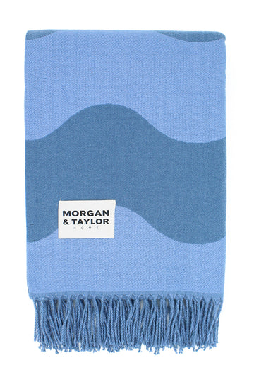 Morgan & Taylor Making Waves Throw Blanket - Navy