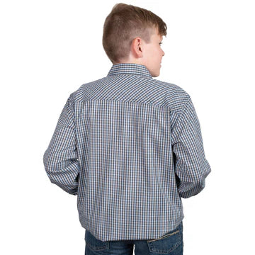 Just Country Boys Brayden Shirt - Navy/Light Blue Check
