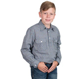 Just Country Boys Brayden Shirt - Navy/Light Blue Check
