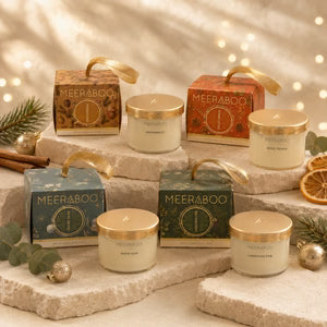 Meeraboo Christmas Mini Gold Lid Soy Candle