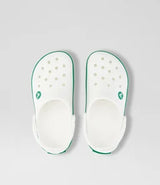 Crocs Toddler & Kids Crocband Clog - White With Green Band