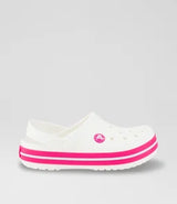 Crocs Toddler & Kids Crocband Clog - White With Pink Band