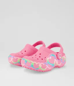 Crocs Heart Lights Clog Toddler Pink Lemonade Eva Sandals