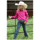 Cruel Girl Girls' Long Sleeve Western Button Up Shirt in Pink - CTW3120003