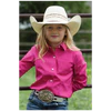 Cruel Girl Girls' Long Sleeve Western Button Up Shirt in Pink - CTW3120003