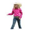 Cruel Girl Girls' Long Sleeve Western Button Up Shirt in Pink - CTW3120003