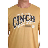 Cinch Mens Yellow Gold Graphic T Shirt