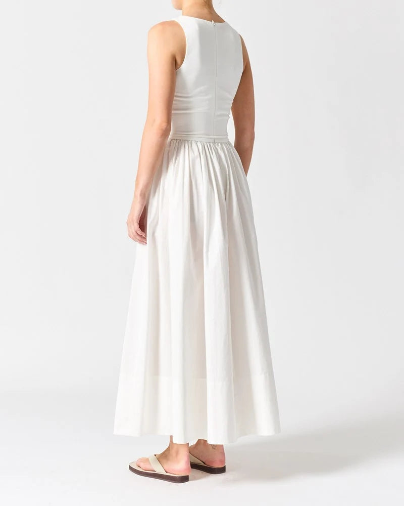Walnut Corsica Dress in White