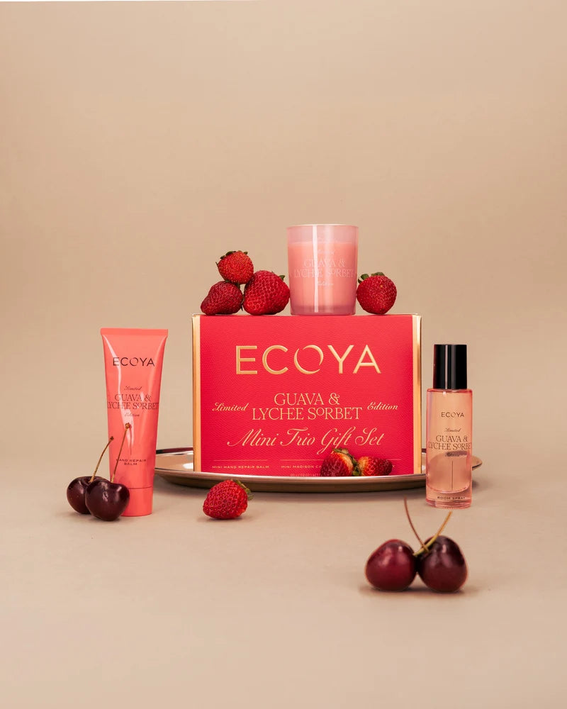 Ecoya Guava & Lychee Sorbet Mini Trio Gift Set