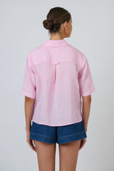 Enveloppe Ladies Short Sleeve Linen Shirt - Bon Bon