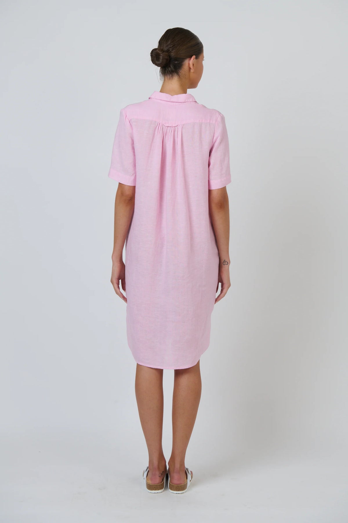 Enveloppe Linen Shirt Dress in Julienne Bon Bon
