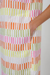 Enveloppe Linen Shirt Dress in Julienne Print