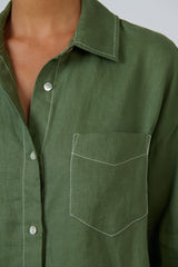 Enveloppe Ladies Long Sleeve Linen Shirt - Scrub