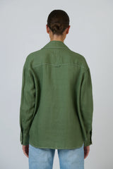 Enveloppe Ladies Long Sleeve Linen Shirt - Scrub