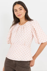 Stories Be Told Eventual Mid Sleeve Fit and Flare Top