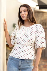 Stories Be Told Eventual Mid Sleeve Fit and Flare Top