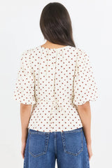 Stories Be Told Eventual Mid Sleeve Fit and Flare Top