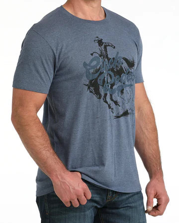 Cinch Mens Blue Rodeo Front T Shirt