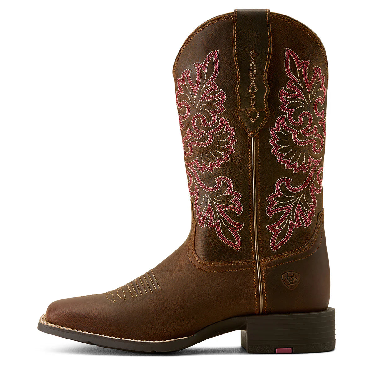 Ariat Ladies Round Up Wide Square Toe Stretchfit Western Boot