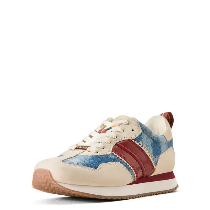 Ariat Women’s Ranch Runner - Tan Suede & Denim Stars